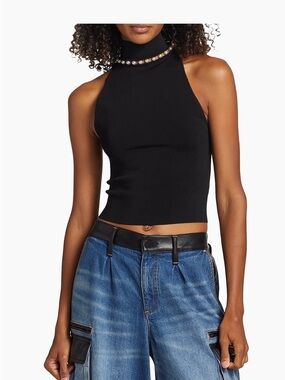 Alice + Olivia Annalee Mock Turtleneck Shell size L